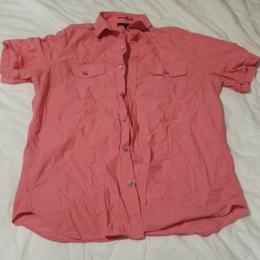 Mens Casual Button Down Short Sleeve Shirt